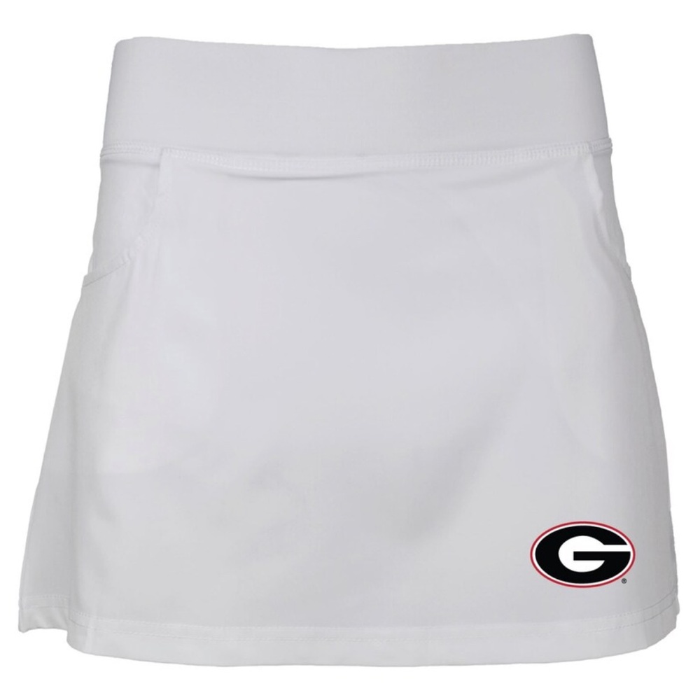 White Kids' Skort with Team Georgia Bulldogs Logo